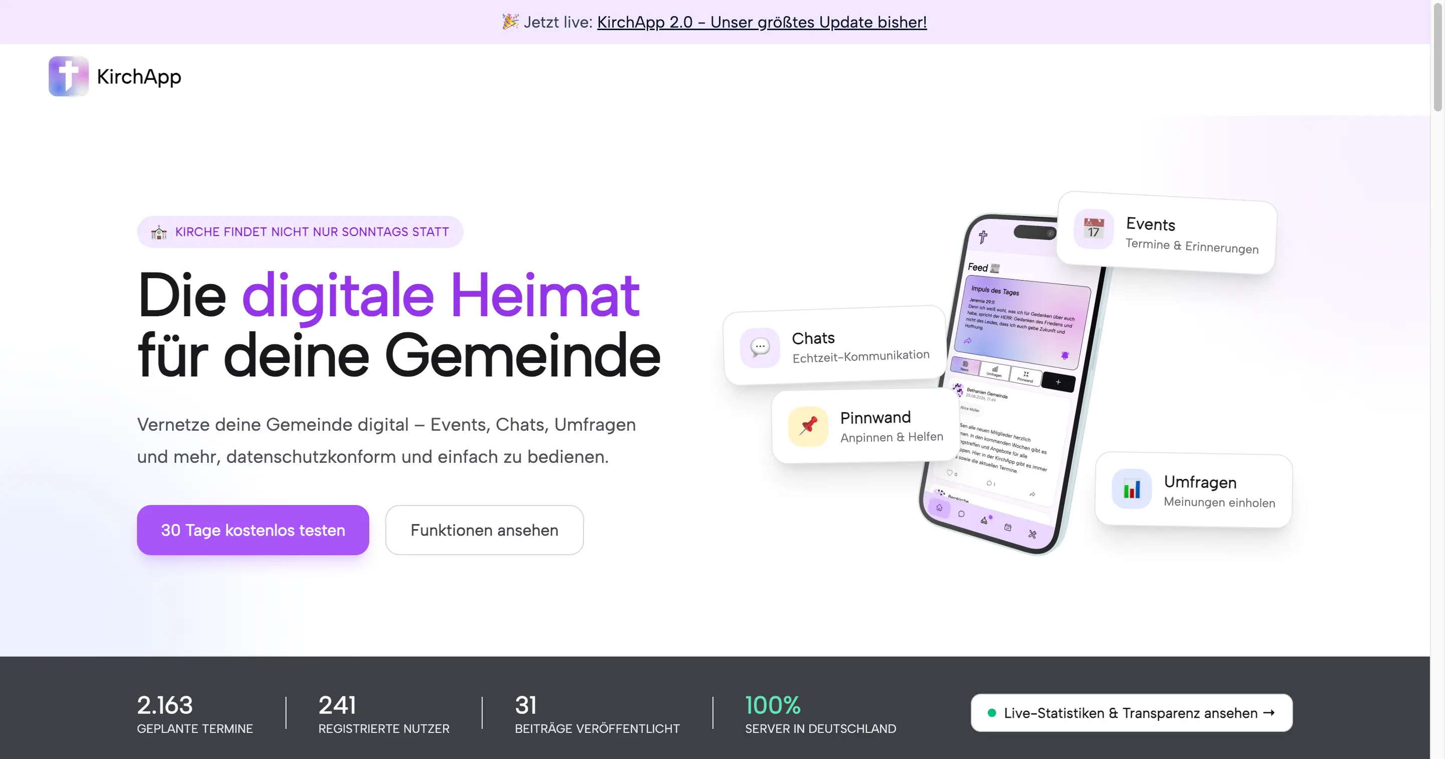 KirchApp - Das moderne System für digitale Gemeindearbeit.